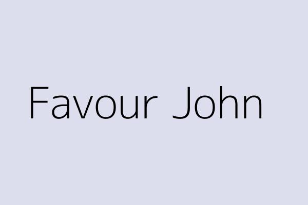 Favour John